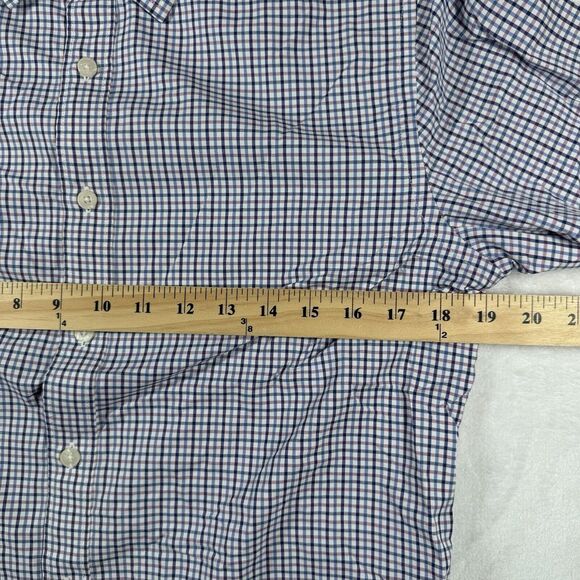 Untuckit Shirt Womens M Blue Gingham Check Button Down Long Sleeve Casual‎ - Picture 9 of 10